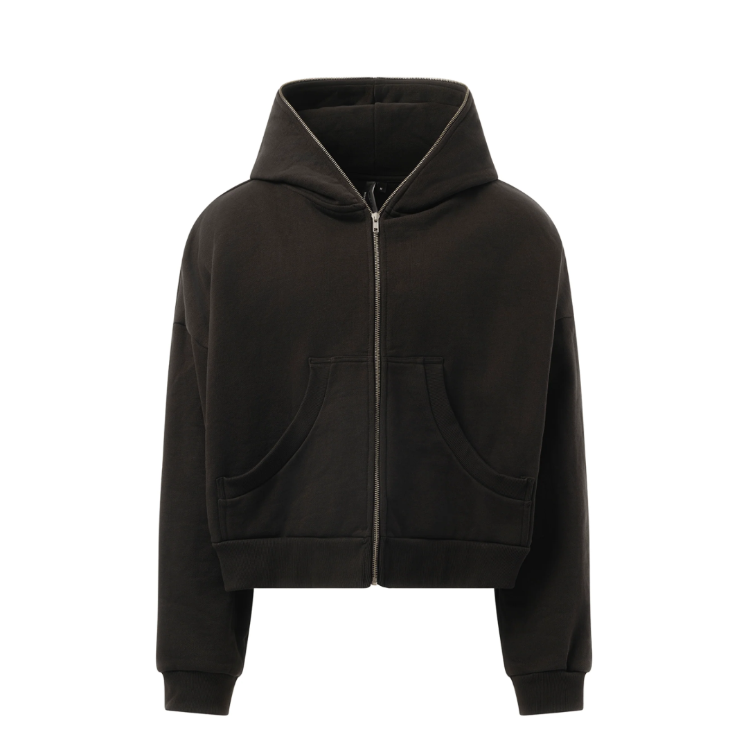 ETERNAL ZIP HOODIE IN SOOT