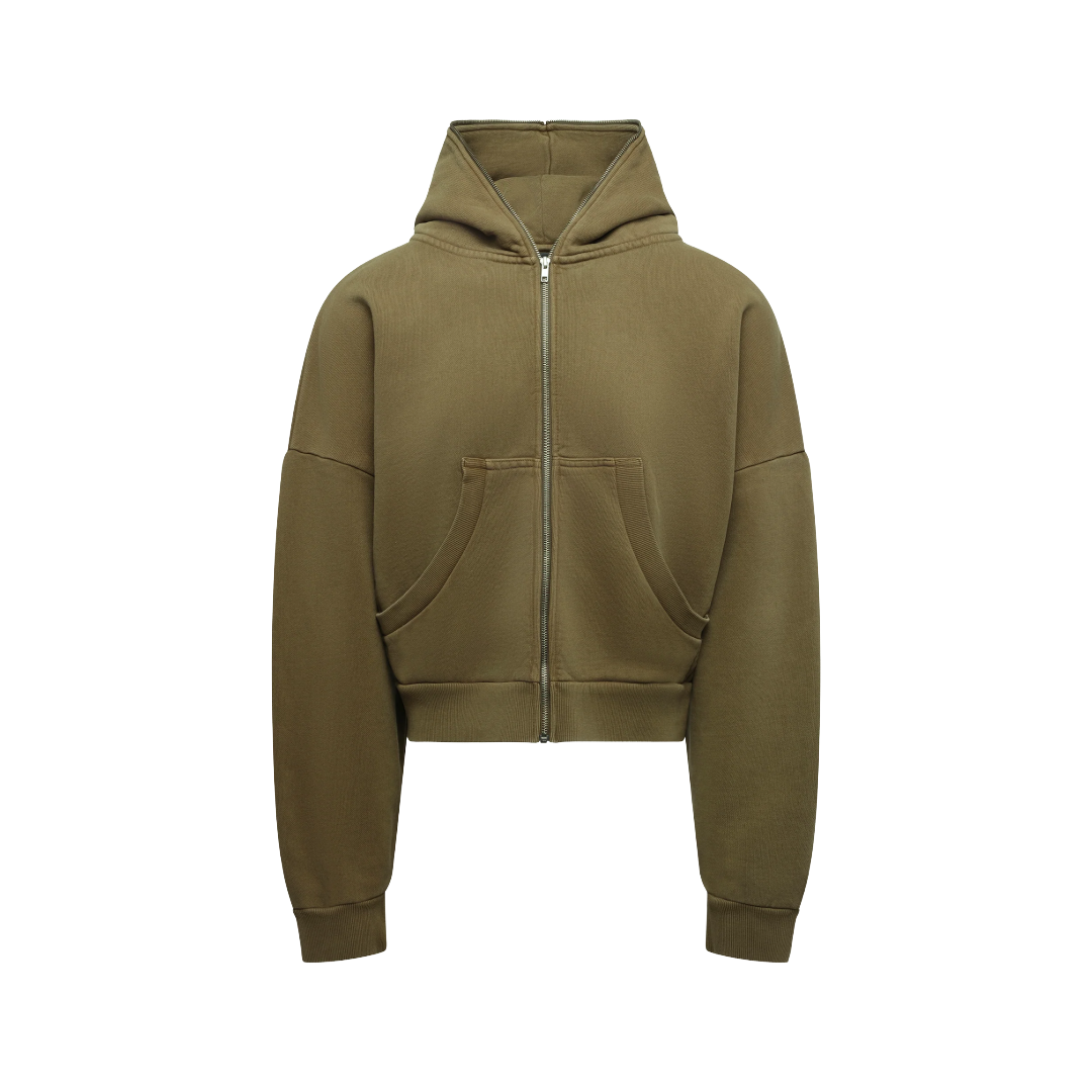 ETERNAL ZIP HOODIE IN MILITARY