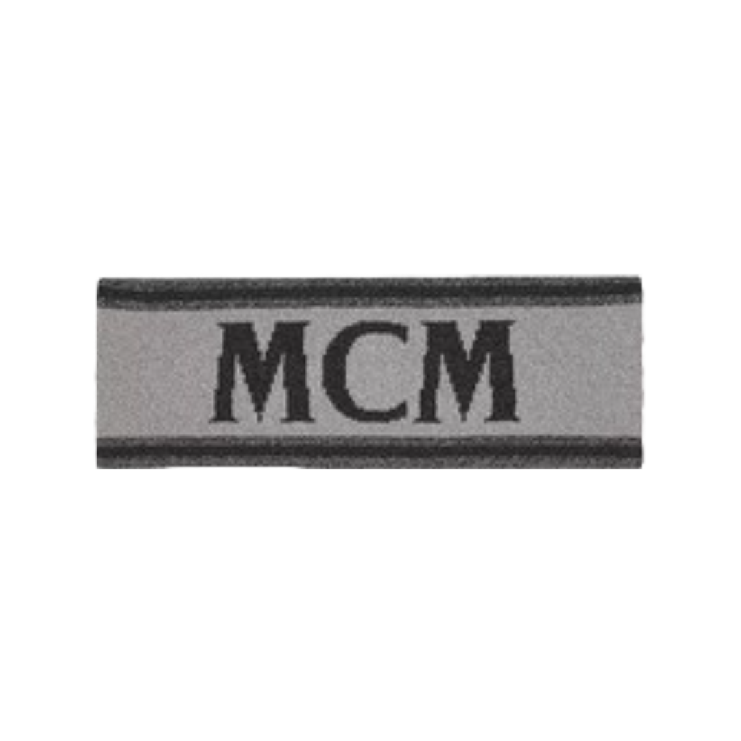 MCM HEADBAND LIGHT GREY METALLIC/BLACK