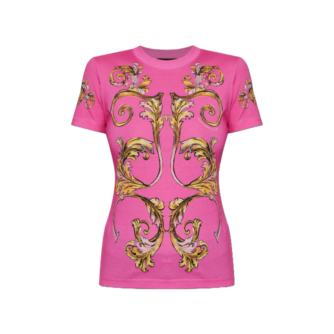 PINK BAROCCO PRINT T-SHIRT