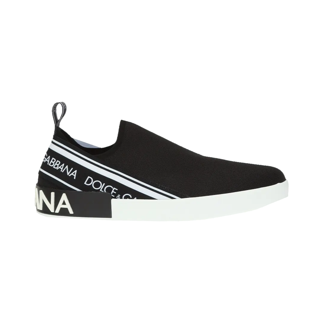 SLIP-ON LOGO SHOES BLACK/WHITE