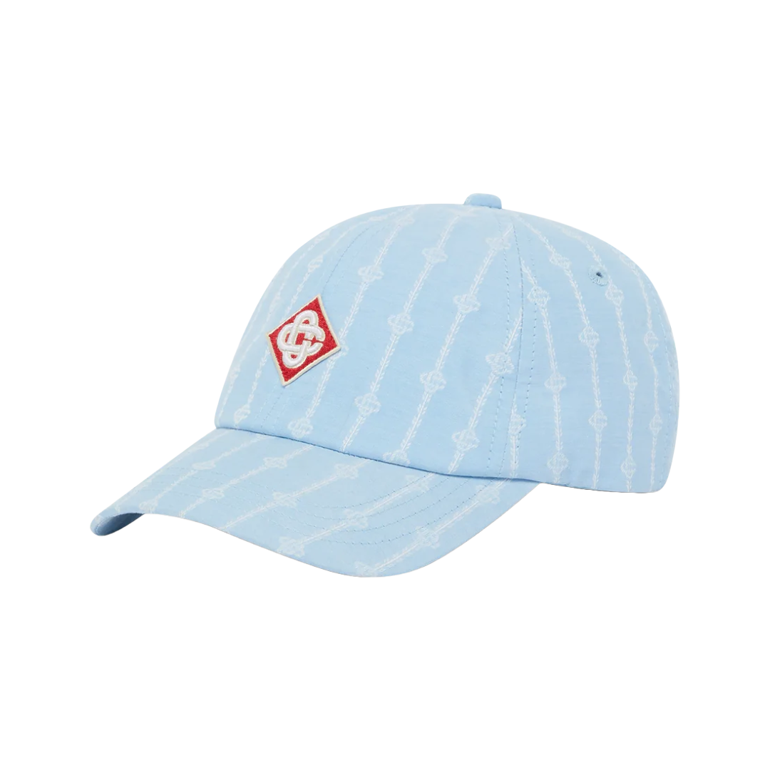 LAUREL STRIPE LOGO PATCH HAT BLUE