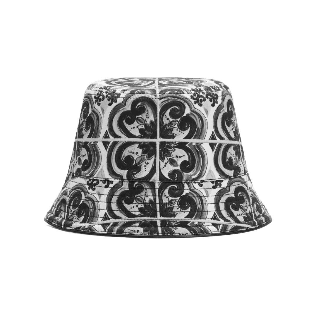 MAJOLICA PRINT DRILL BUCKET HAT