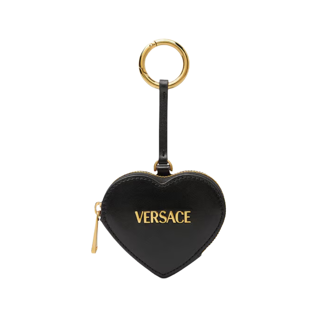 BLACK VERSACE TAG COIN POUCH